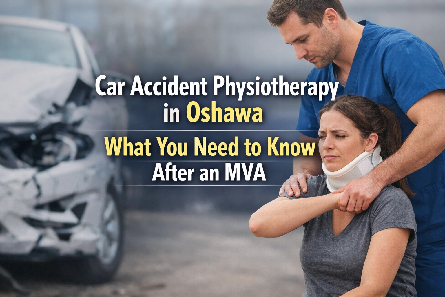 Physiotherapist treating neck pain and whiplash after a car accident at Oshawa Physiotherapy Clinic