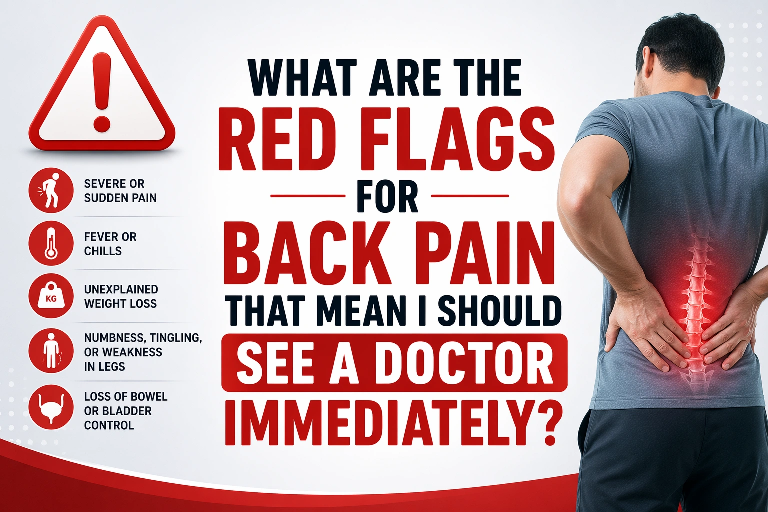 red flags for back pain emergency symptoms