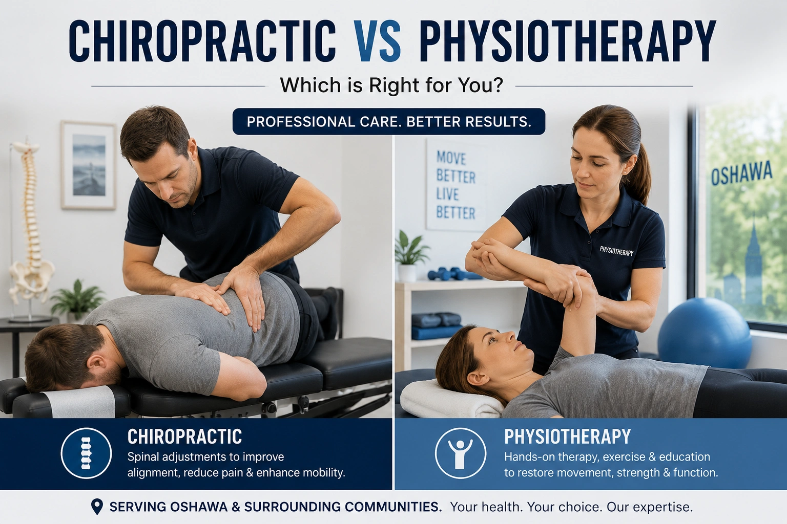 chiropractic vs physiotherapy oshawa treatment